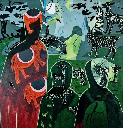 Night Crossing - a Paint Artowrk by Laurence Wood